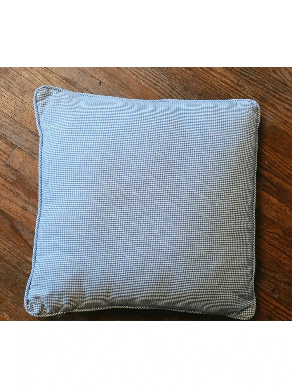 Vintage Siamese Cat Tapestry Throw Pillow 17x17 Blue Gingham Reverse
